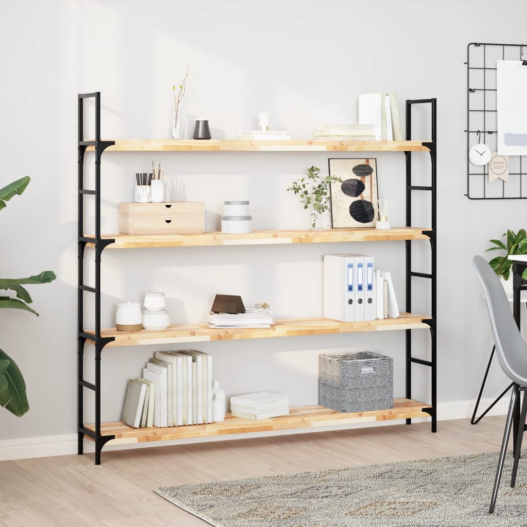Wandschappen 3 st zwevend 140x20x4 cm onbehandeld acaciahout is nu te koop bij PeponiXL, paradijselijk wonen!
