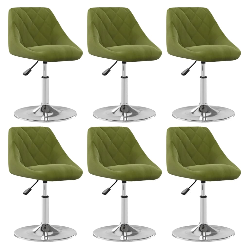 Eetkamerstoelen draaibaar 6 st fluweel lichtgroen is nu te koop bij PeponiXL, paradijselijk wonen!
