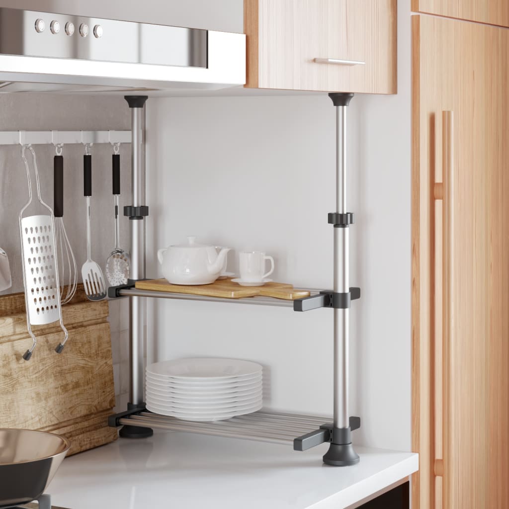 Keukenschap 50x25x(50-70) cm aluminium is nu te koop bij PeponiXL, paradijselijk wonen!