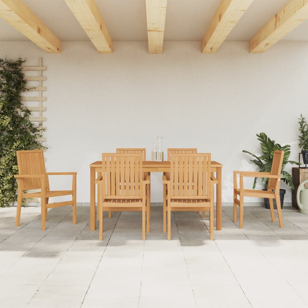 7-delige Tuinset massief teakhout is nu te koop bij PeponiXL, paradijselijk wonen!
