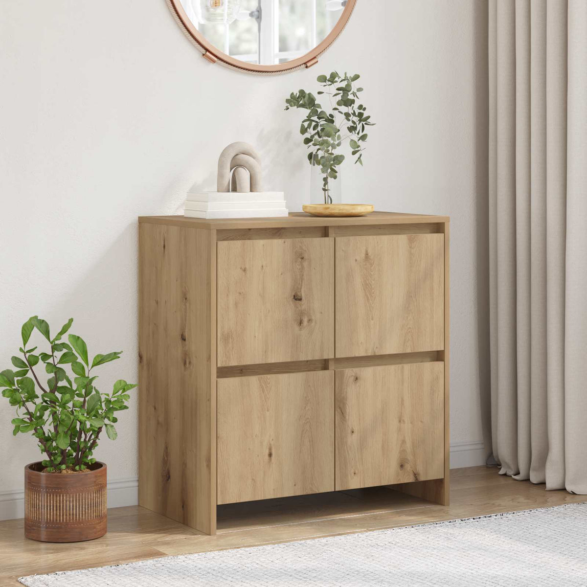 Dressoir Artisan Eiken 70 x 41 x 75 cm Bewerkt hout is nu te koop bij PeponiXL, paradijselijk wonen!