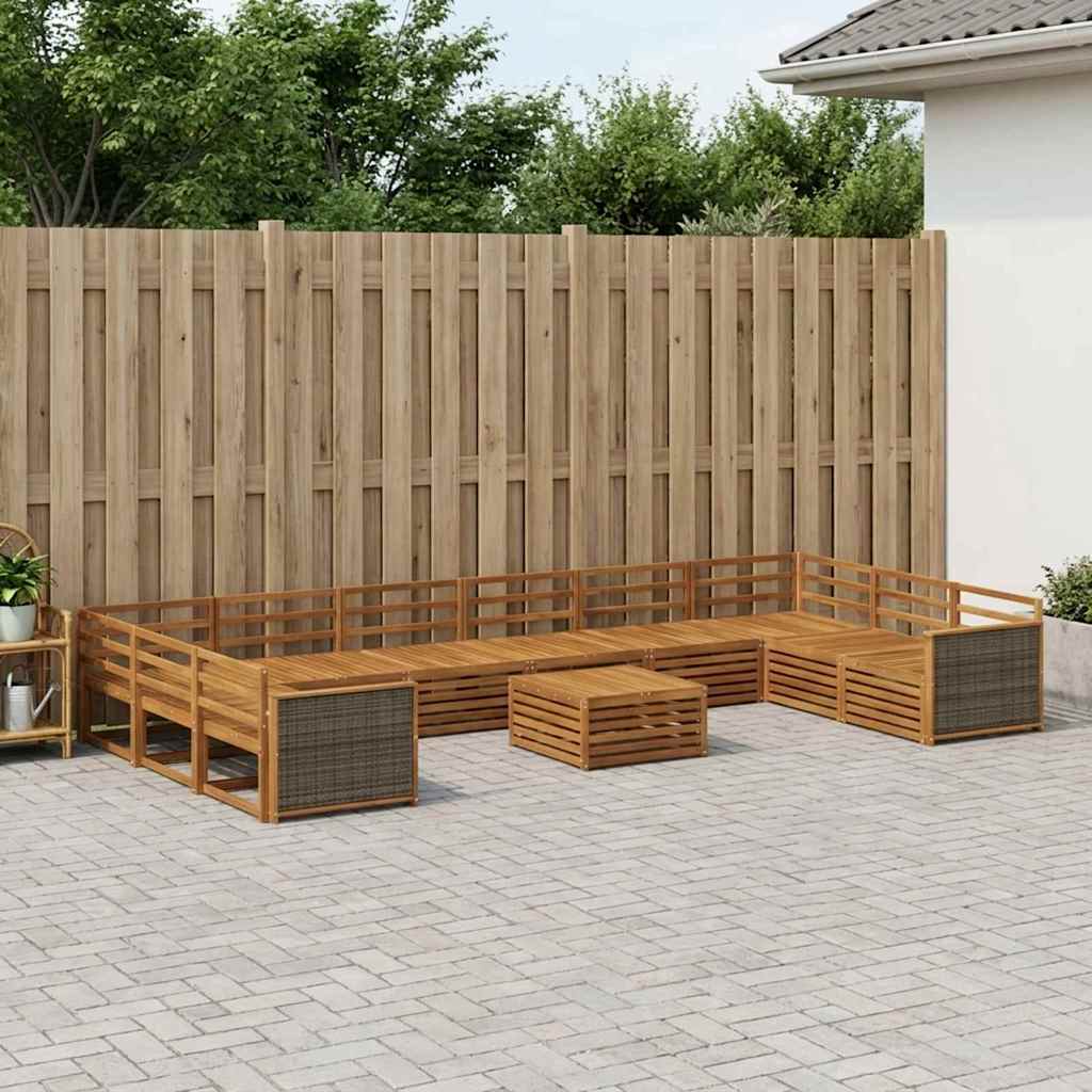 Sofa-Sets 11 pcs Massief Acaciahout is nu te koop bij PeponiXL, paradijselijk wonen!