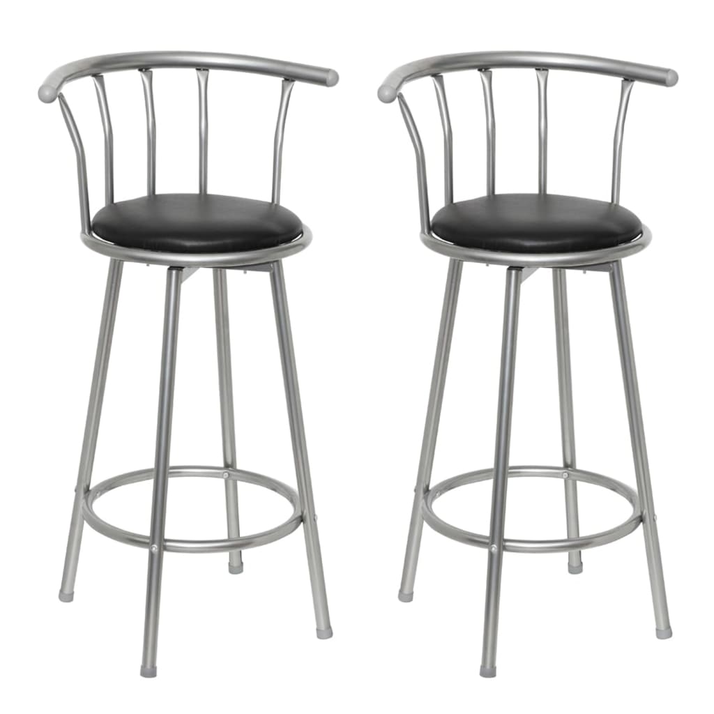 Barstoelen 2 st kunstleer zwart is nu te koop bij PeponiXL, paradijselijk wonen!