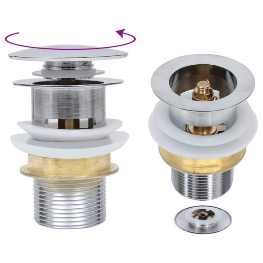 Afvoer pop-up zonder overloop 6,4x6,4x9,1 cm zilverkleurig is nu te koop bij PeponiXL, paradijselijk wonen!
