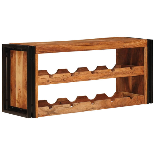 Wijnrek Bruin 100 x 45 x 33 cm Massief Acaciahout is nu te koop bij PeponiXL, paradijselijk wonen!