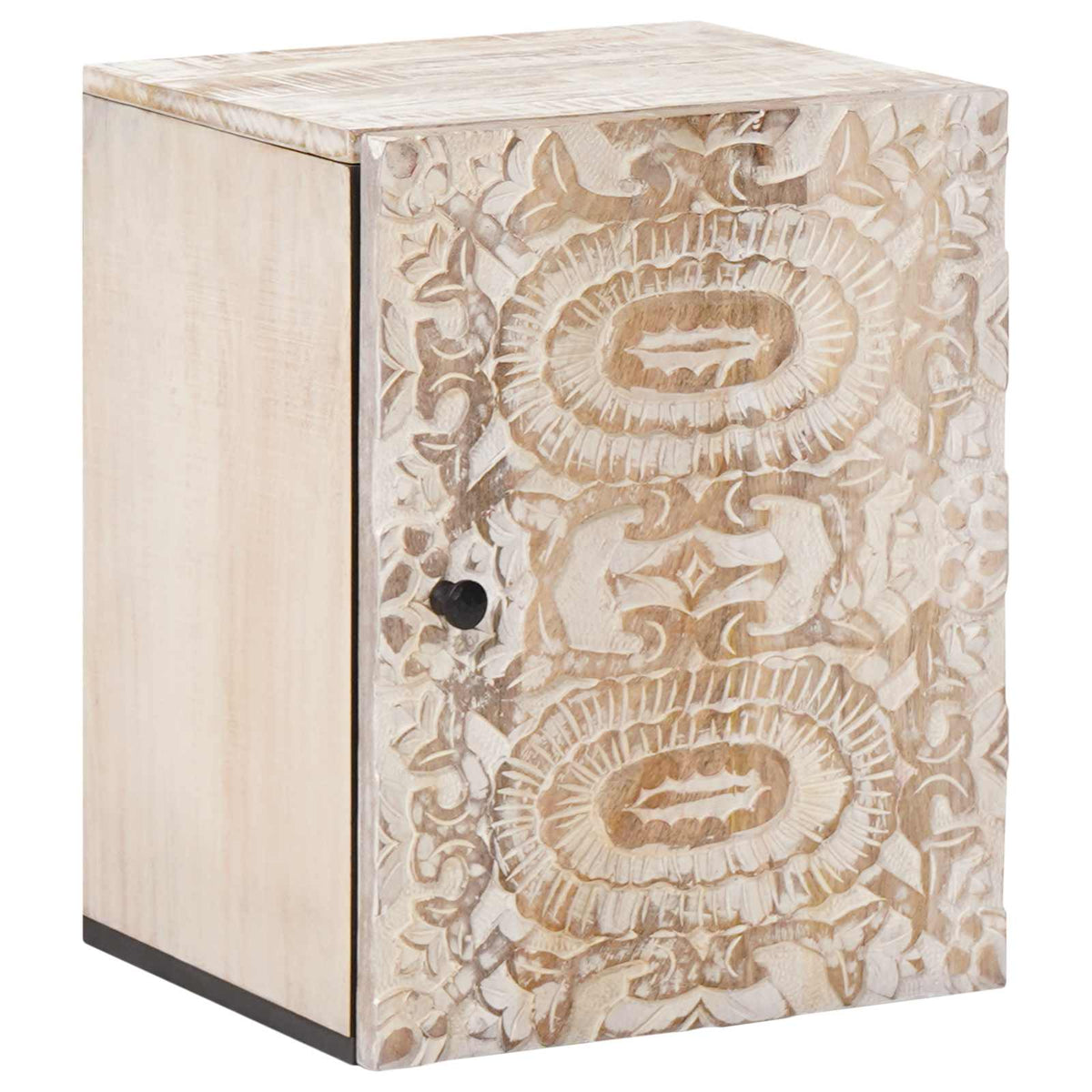 Badkamer Hangkast Wit 38 x 33,5 x 48 cm Massief Mango Hout is nu te koop bij PeponiXL, paradijselijk wonen!