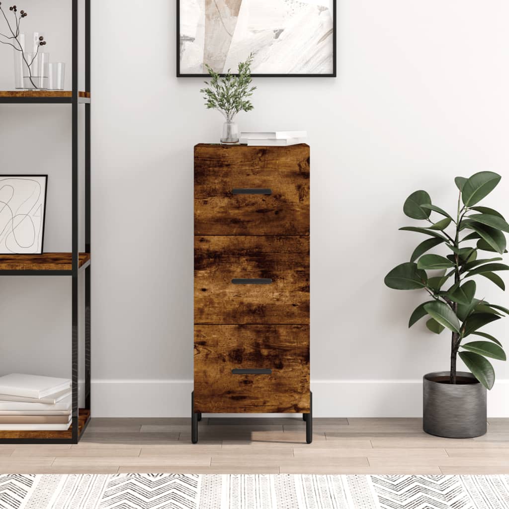 Dressoir 34,5x34x90 cm bewerkt hout gerookt eiken is nu te koop bij PeponiXL, paradijselijk wonen!