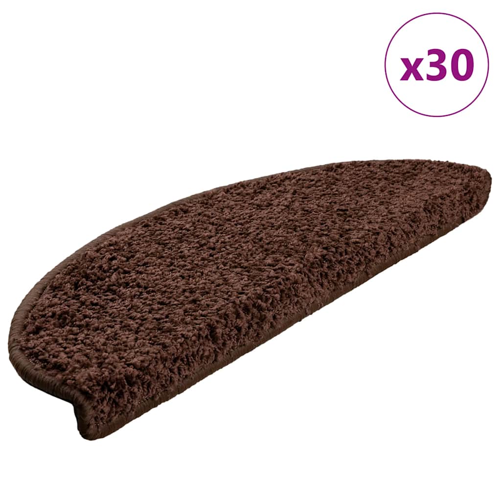 Trapmatten 30 st 65x21x4 cm Bruin Halfrond Groot is nu te koop bij PeponiXL, paradijselijk wonen!