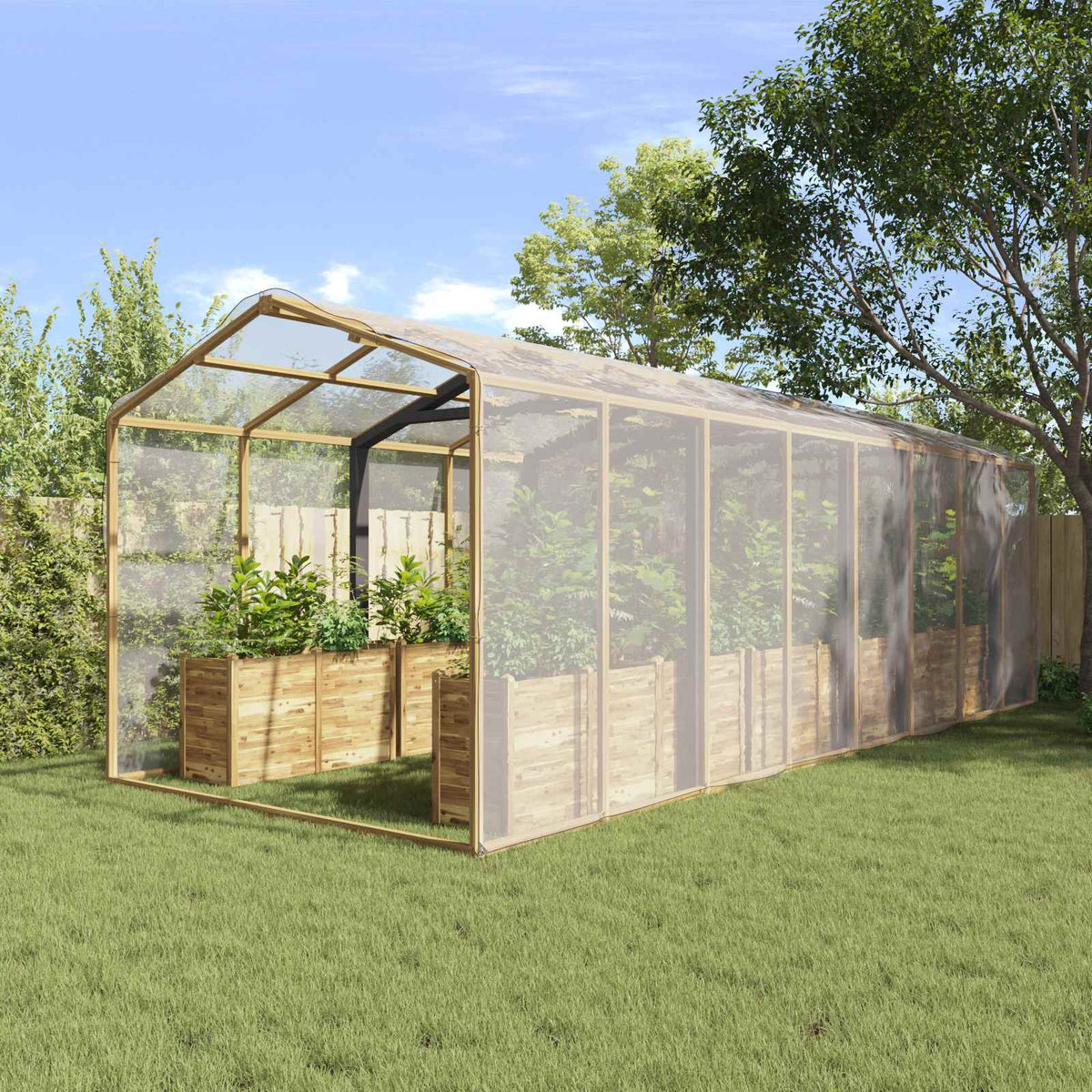 Plantenhoes Doorzichtig 8 x 8 m PE is nu te koop bij PeponiXL, paradijselijk wonen!