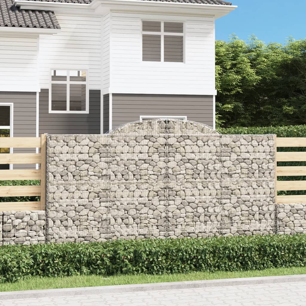 Schanskorven 3 st gewelfd 300x30x160/180 cm ijzer is nu te koop bij PeponiXL, paradijselijk wonen!