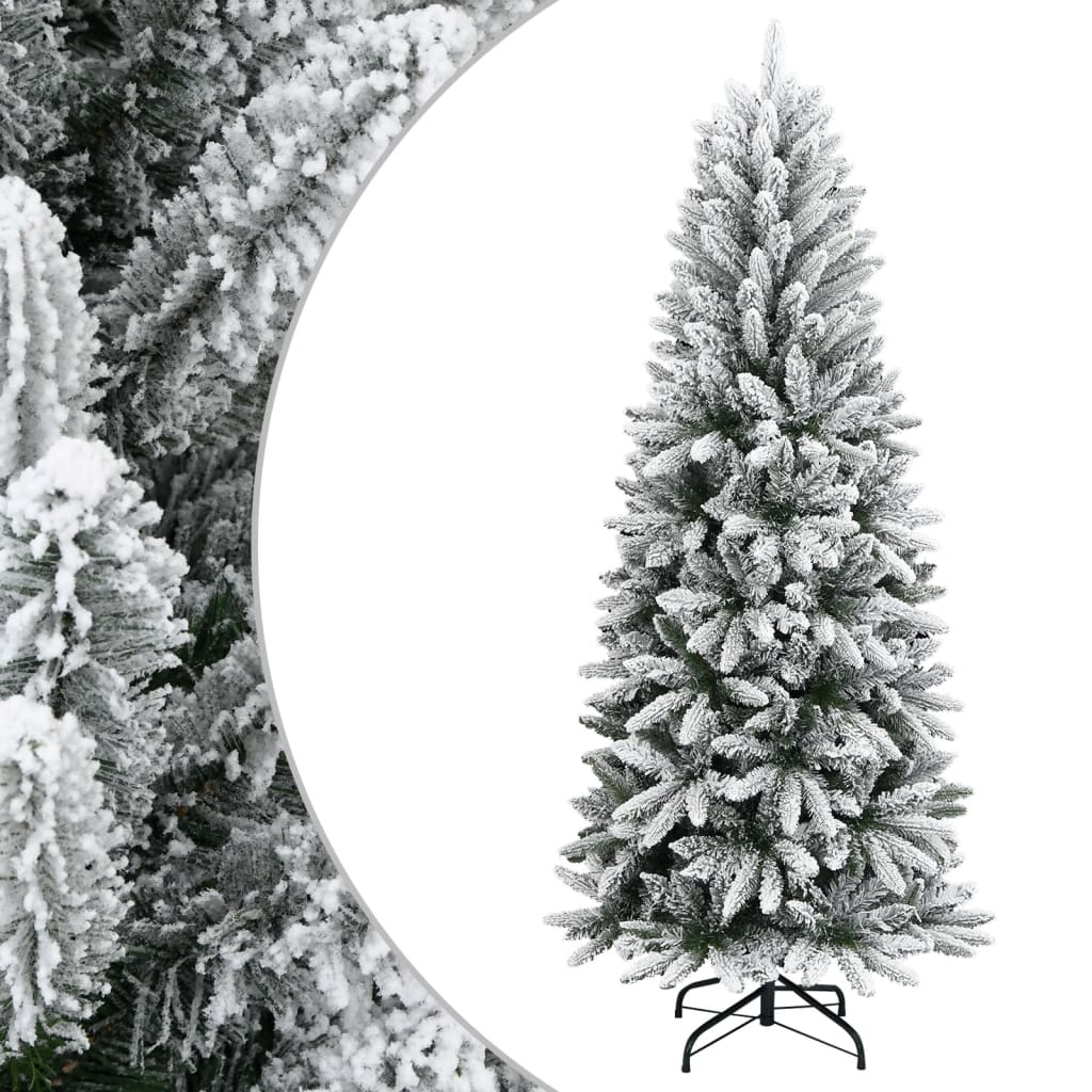 Kunstkerstboom met sneeuw 180 cm PVC en PE is nu te koop bij PeponiXL, paradijselijk wonen!