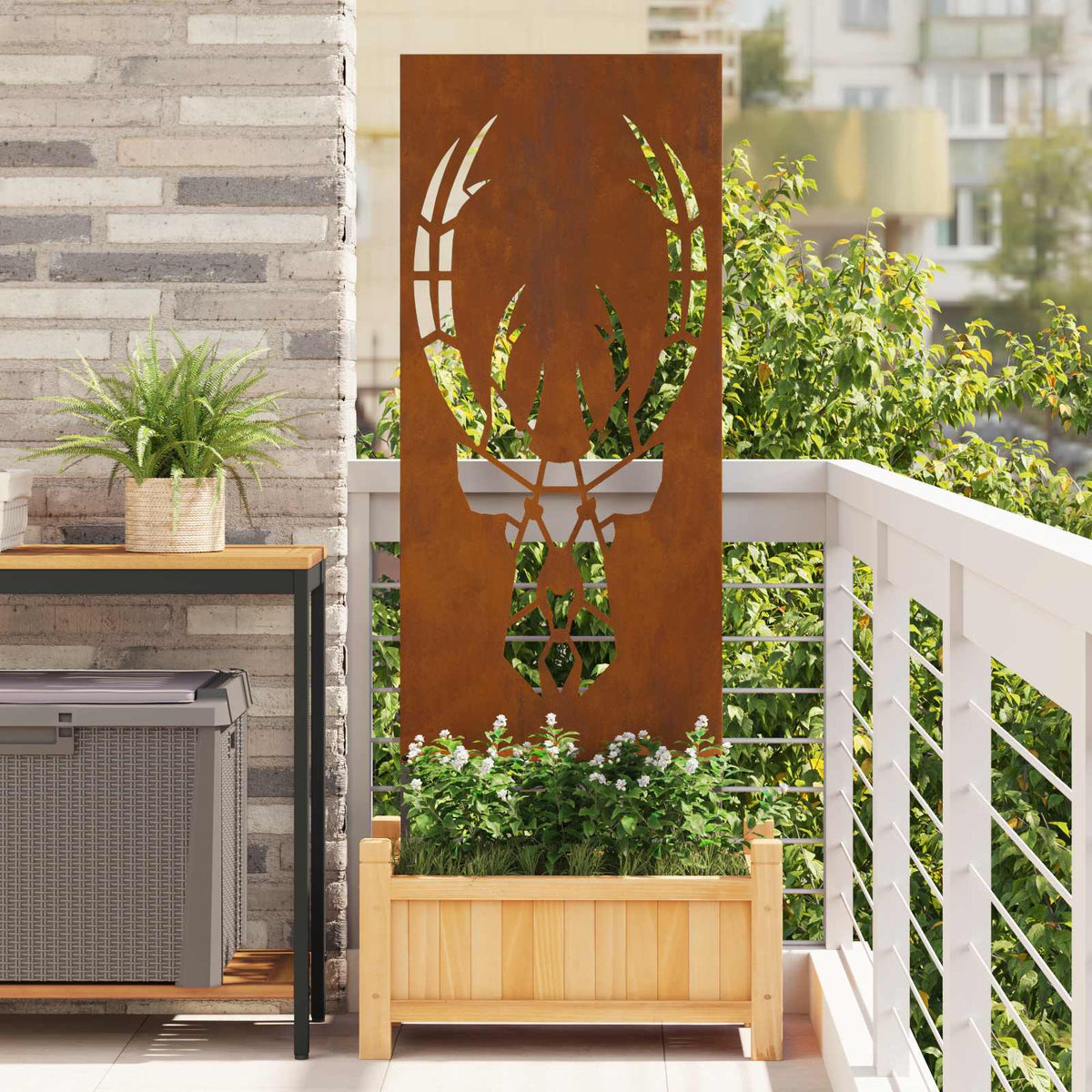 Tuin Privacy Screen Dierenprint Roestig 50 x 140 cm Cortenstaal is nu te koop bij PeponiXL, paradijselijk wonen!
