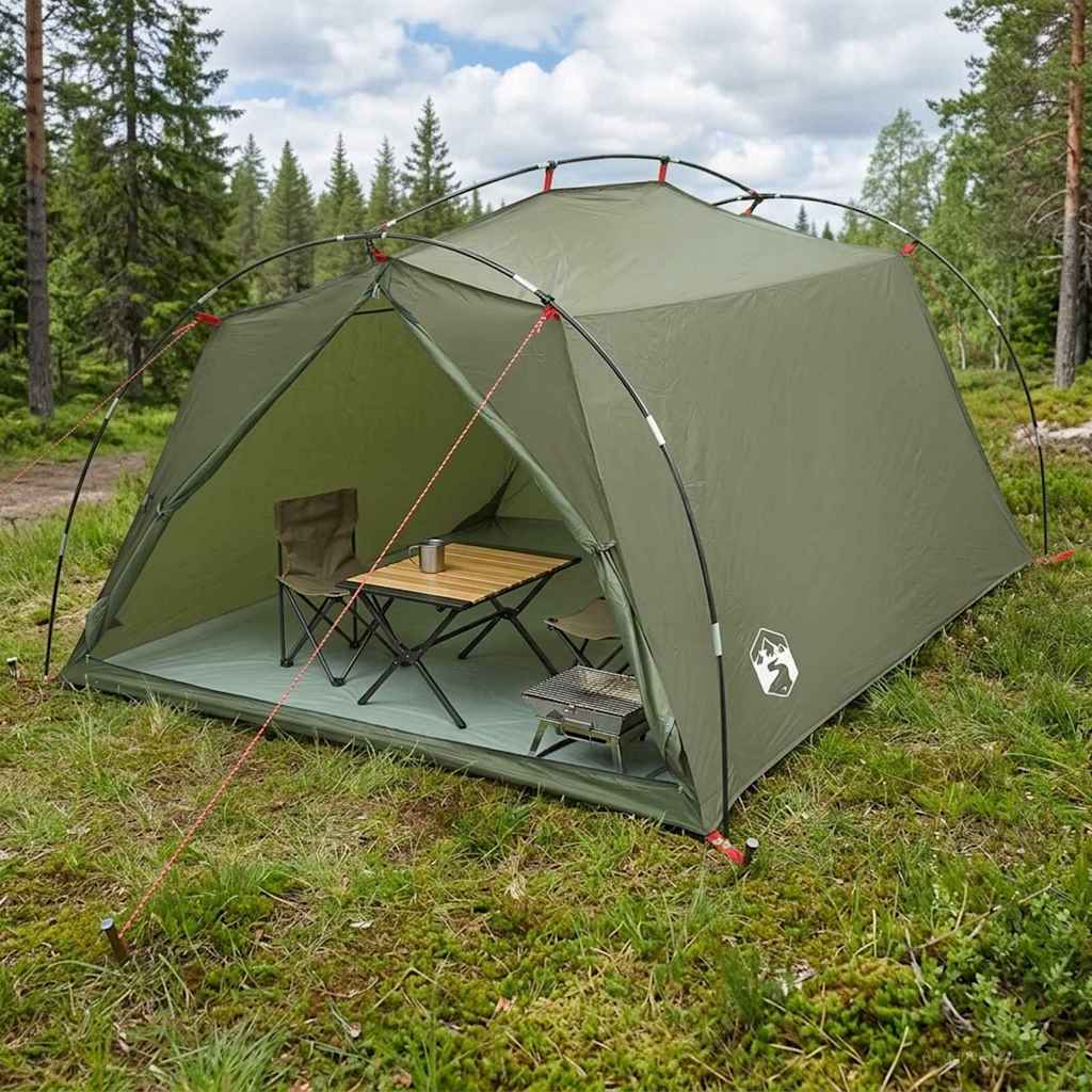 Tunneltent Olijfgroen 2-persoons 185T Polyester met PU Coating is nu te koop bij PeponiXL, paradijselijk wonen!