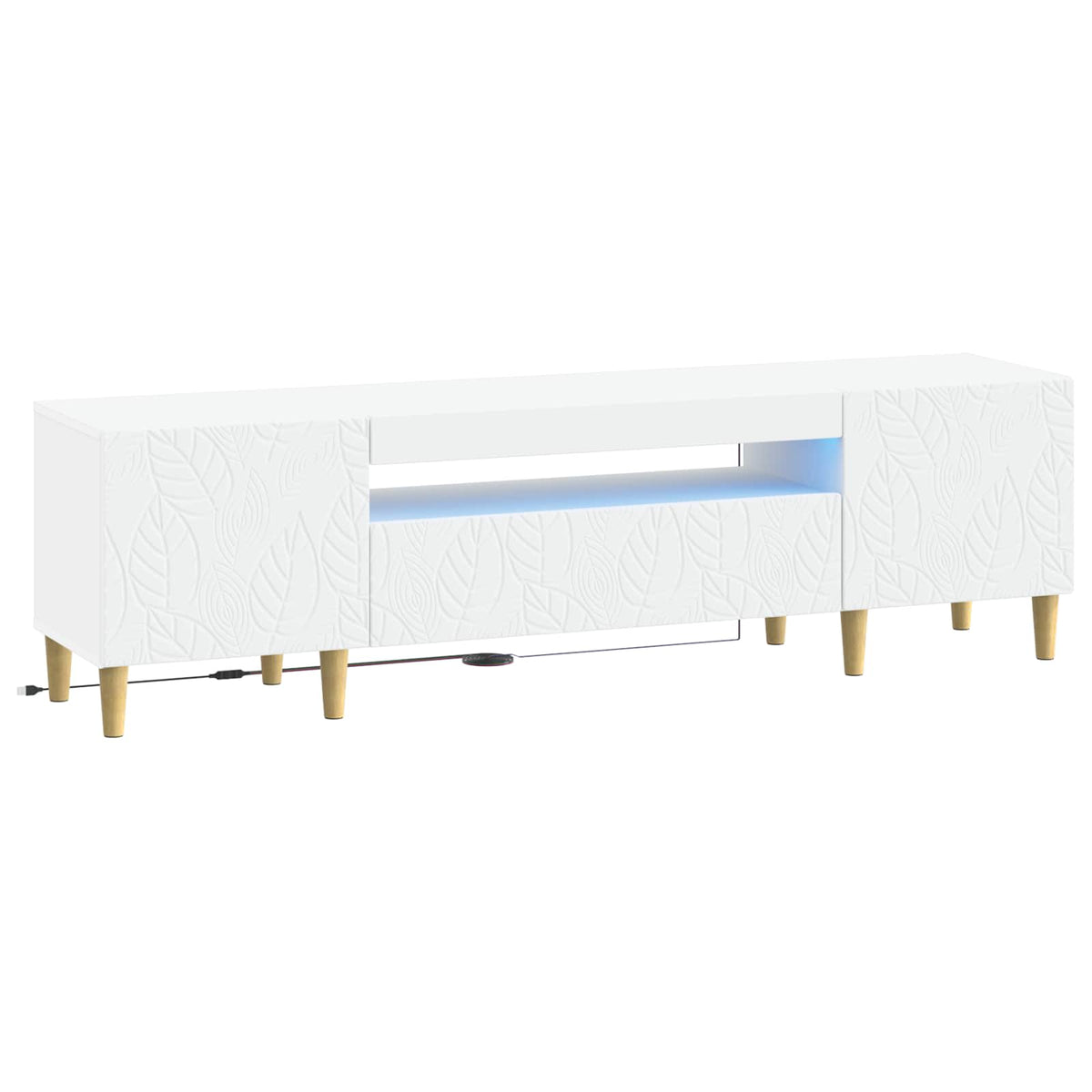 LED tv-meubel Wit Bewerkt hout is nu te koop bij PeponiXL, paradijselijk wonen!