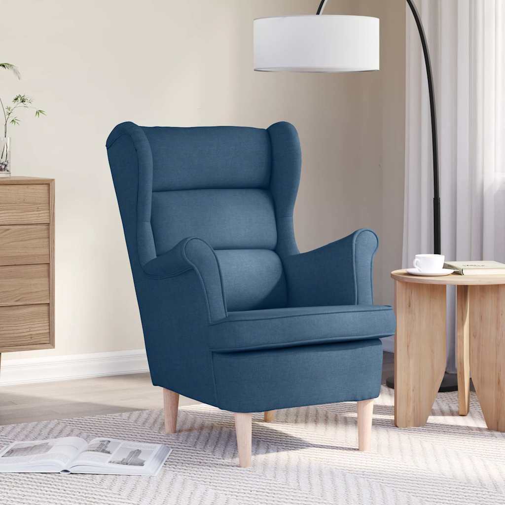 Fauteuil 74x84x100 cm stof blauw is nu te koop bij PeponiXL, paradijselijk wonen!