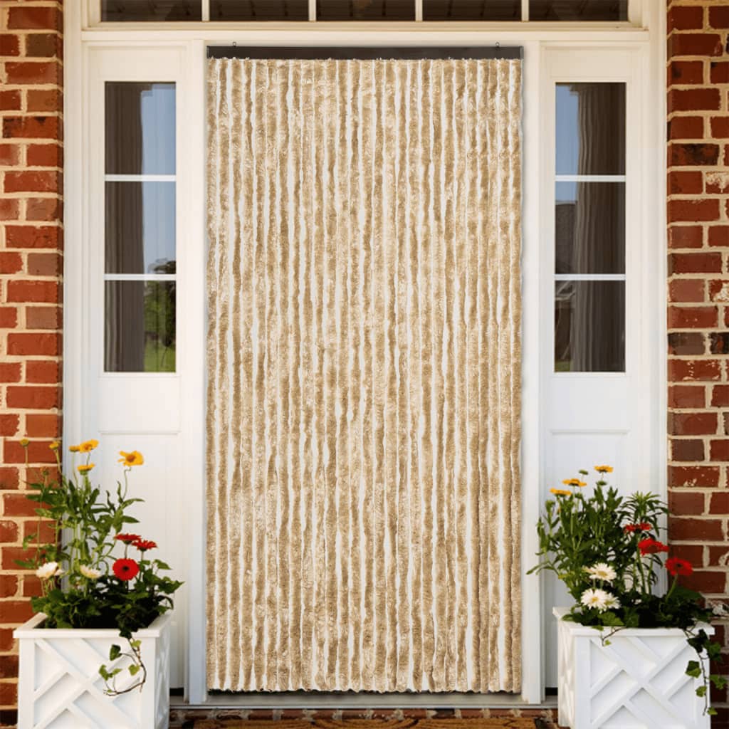 Vliegengordijn 118x220 cm chenille beige is nu te koop bij PeponiXL, paradijselijk wonen!