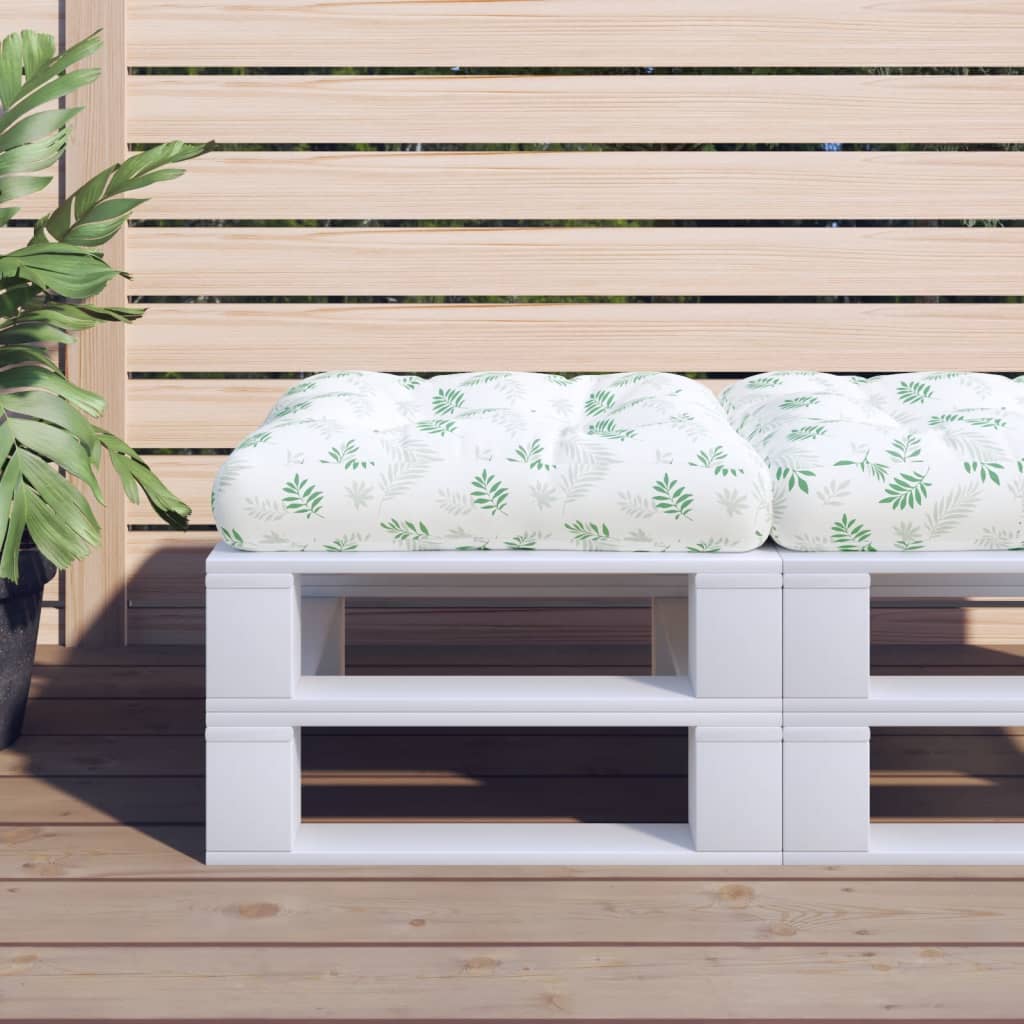 Palletkussen bladpatroon 60x60x12 cm stof is nu te koop bij PeponiXL, paradijselijk wonen!