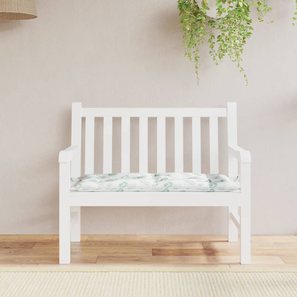 Tuinbankkussen bladpatroon 110x50x7 cm stof is nu te koop bij PeponiXL, paradijselijk wonen!