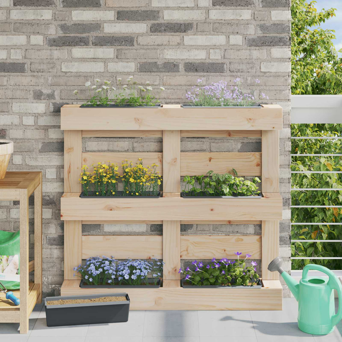 Bloembakken voor Euro-pallets 24 pcs Grijs 36 x 13,5 x 9,5 cm is nu te koop bij PeponiXL, paradijselijk wonen!