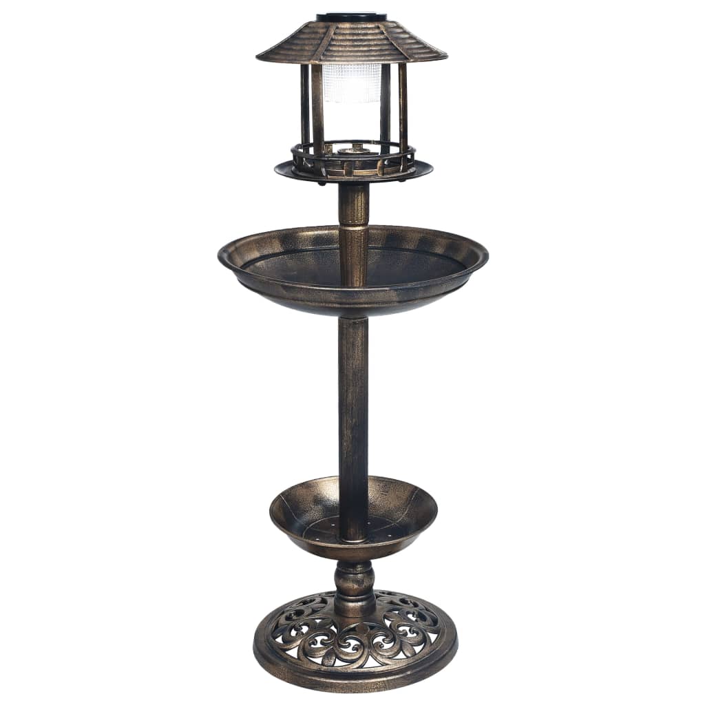 Vogelbadje met solar LED-verlichting kunststof is nu te koop bij PeponiXL, paradijselijk wonen!