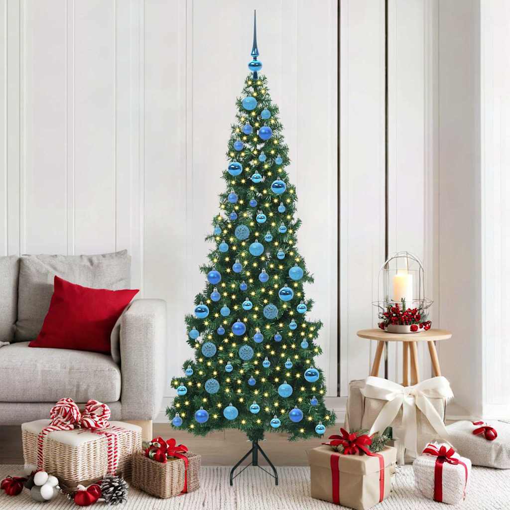 Hoek Kunstkerstboom met 300 LED Groen 180 cm PVC en Metaal is nu te koop bij PeponiXL, paradijselijk wonen!