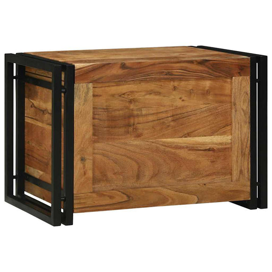 Opbergbox Bruin en zwart 60 x 40 x 41 cm Massief Acaciahout is nu te koop bij PeponiXL, paradijselijk wonen!