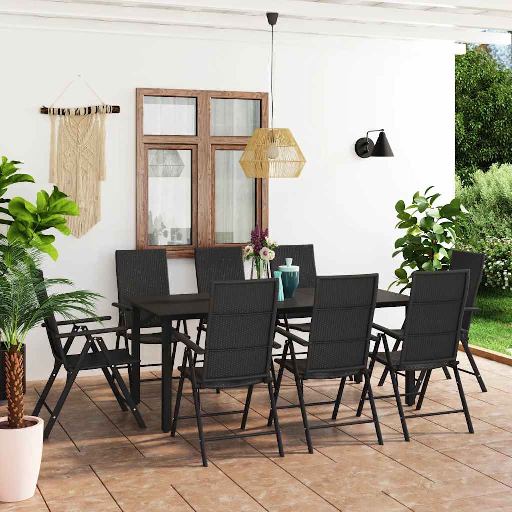 9-delige Tuinset zwart is nu te koop bij PeponiXL, paradijselijk wonen!
