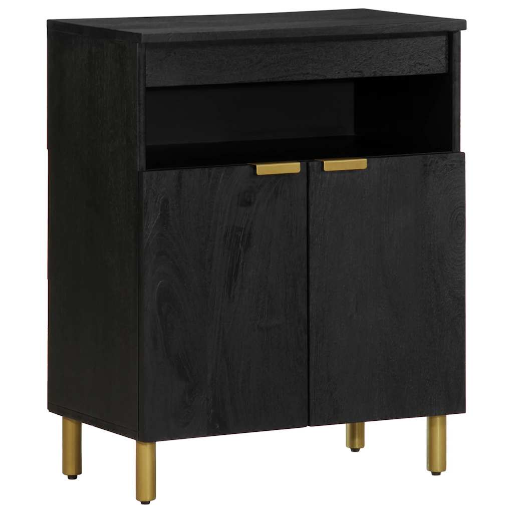Dressoir 60x33x75 cm bewerkt hout zwart is nu te koop bij PeponiXL, paradijselijk wonen!