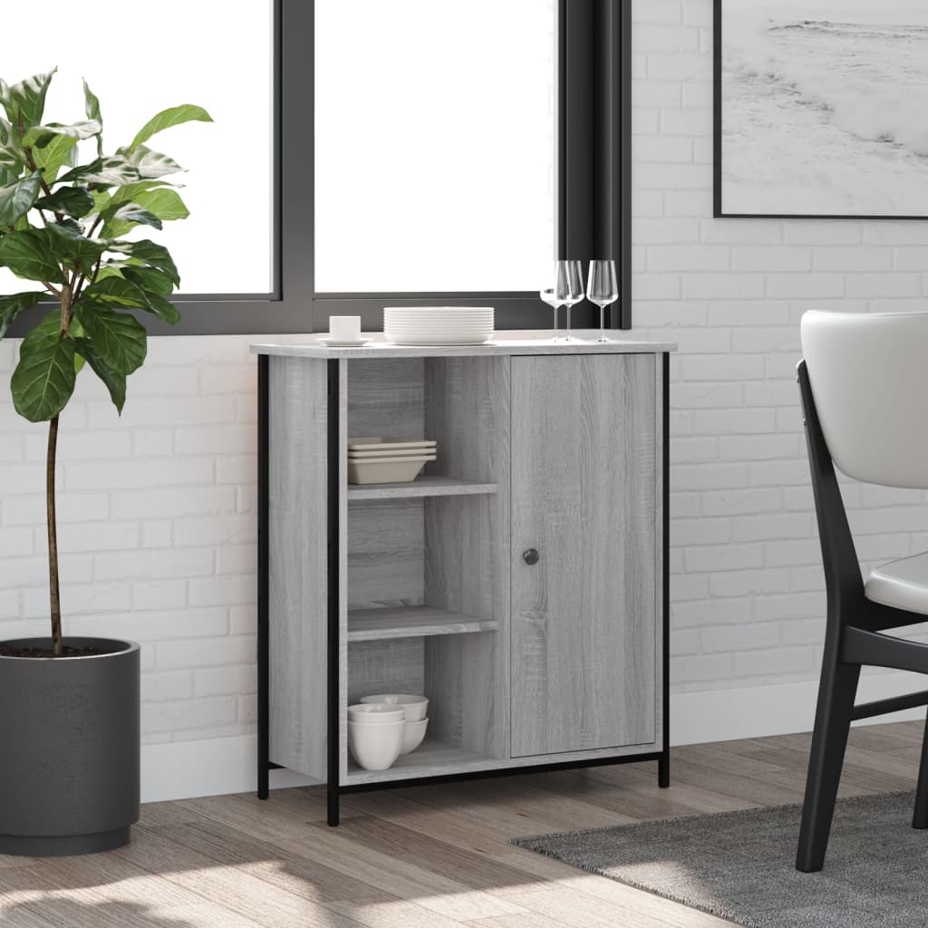 Dressoir 70x30x80 cm bewerkt hout grijs sonoma is nu te koop bij PeponiXL, paradijselijk wonen!