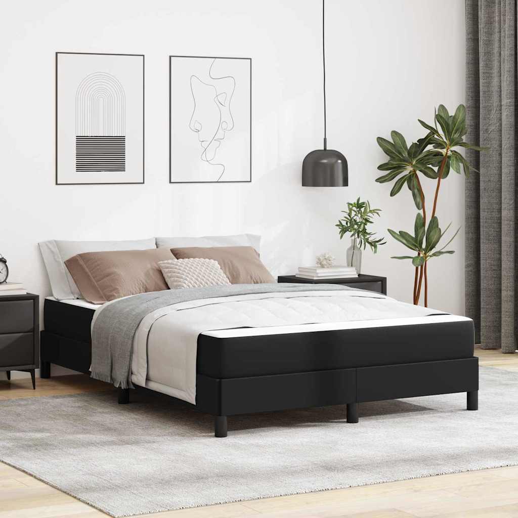 Bedframe met matras Zwart 160 x 200 cm Stof is nu te koop bij PeponiXL, paradijselijk wonen!