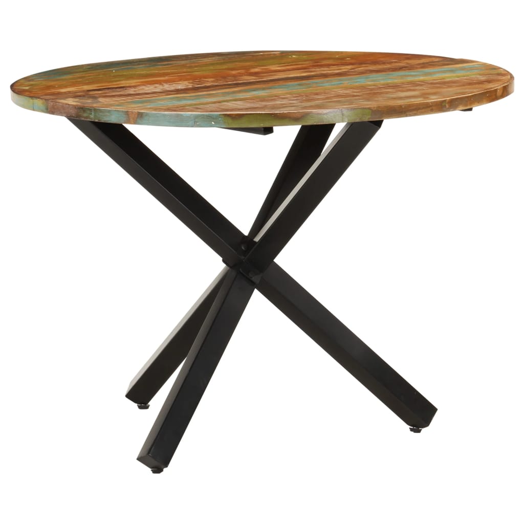Eettafel rond 100x100x75 cm massief gerecycled hout is nu te koop bij PeponiXL, paradijselijk wonen!