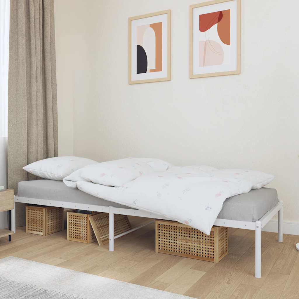 Bedframe metaal wit 80x200 cm is nu te koop bij PeponiXL, paradijselijk wonen!