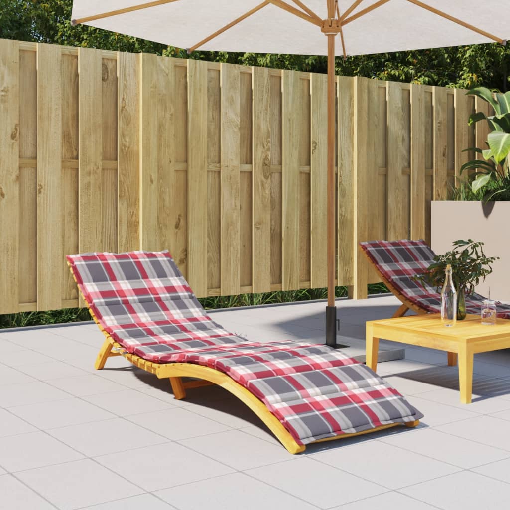 Ligbedkussen 200x70x3 cm oxford stof ruitpatroon rood is nu te koop bij PeponiXL, paradijselijk wonen!