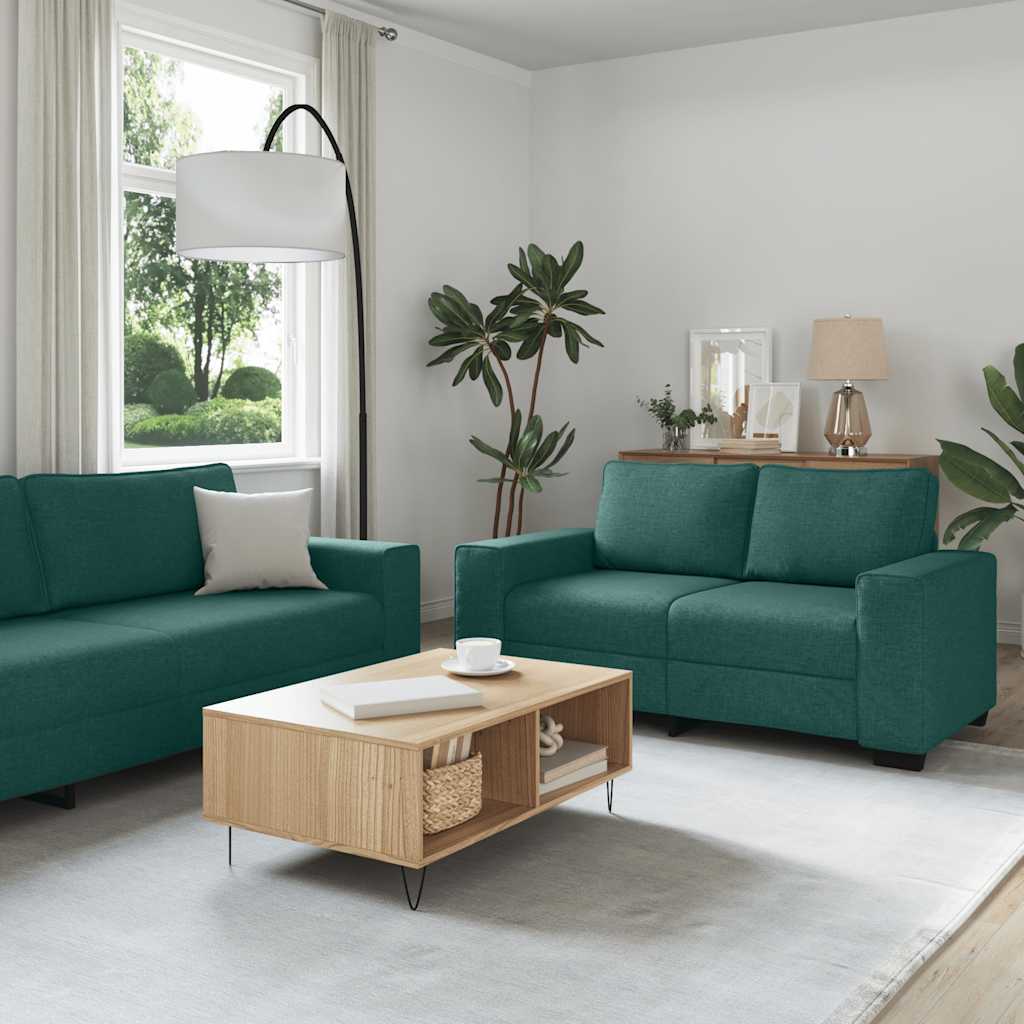 3-delige Loungeset met kussens stof donkergroen is nu te koop bij PeponiXL, paradijselijk wonen!