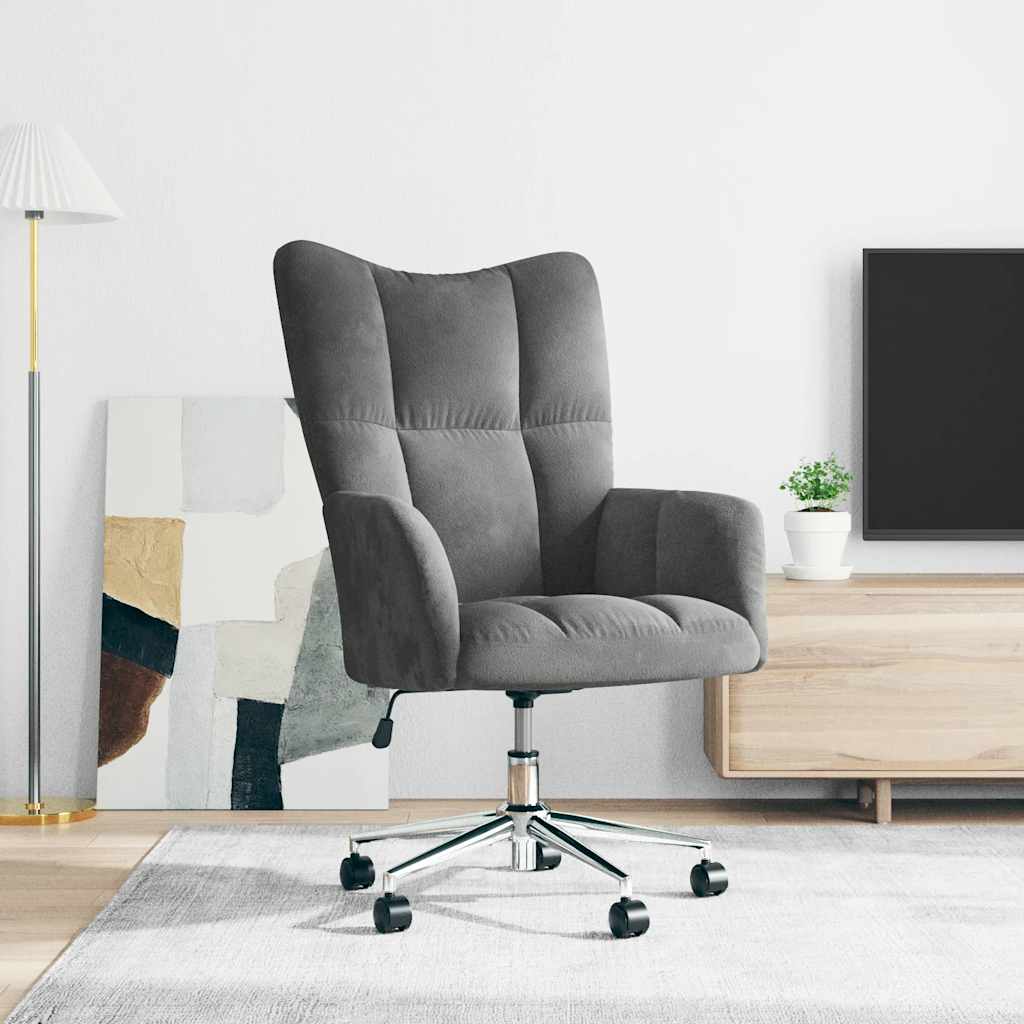 Relaxstoel fluweel donkergrijs is nu te koop bij PeponiXL, paradijselijk wonen!
