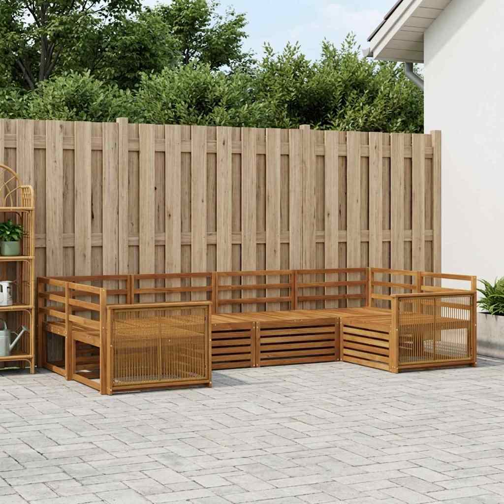 Buiten bankenset 6 pcs Naturel is nu te koop bij PeponiXL, paradijselijk wonen!