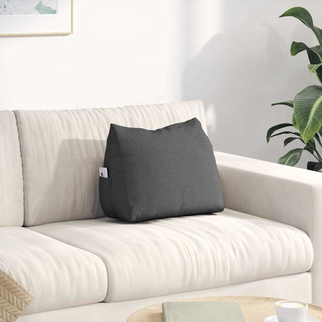 Rugkussen Donkergrijs 45 x 20 x 35 cm Stof is nu te koop bij PeponiXL, paradijselijk wonen!