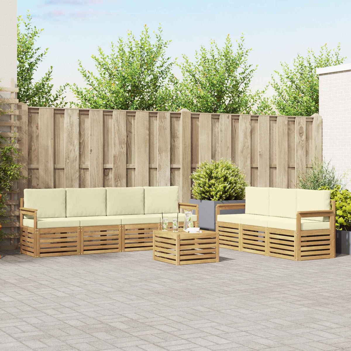 Sofa-Sets Massief Acaciahout is nu te koop bij PeponiXL, paradijselijk wonen!