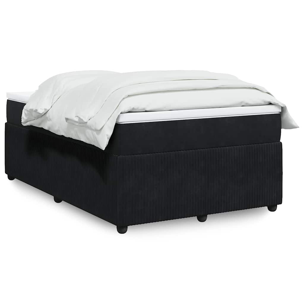 Boxspring met matras fluweel zwart 120x190 cm is nu te koop bij PeponiXL, paradijselijk wonen!