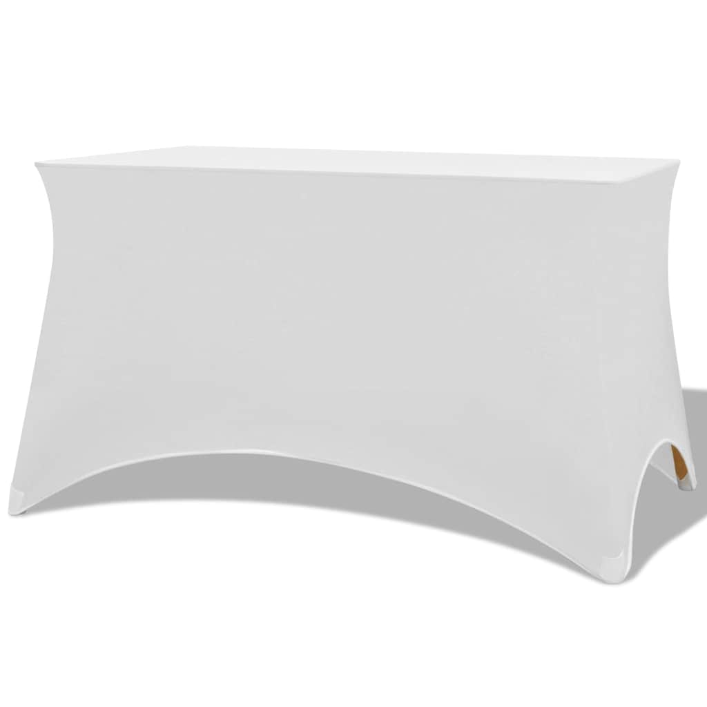 Tafelhoes stretch wit 243x76x74 cm 2 st is nu te koop bij PeponiXL, paradijselijk wonen!