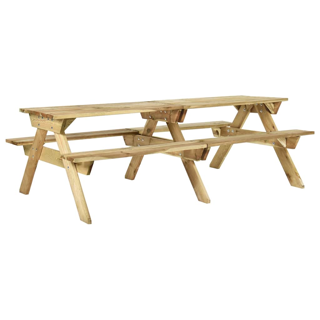 Picknicktafel met banken 220x122x72 cm geïmpregneerd grenenhout is nu te koop bij PeponiXL, paradijselijk wonen!