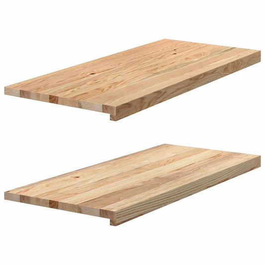 Vensterbanken 2 st onbehandeld 90x40x2 cm massief eikenhout is nu te koop bij PeponiXL, paradijselijk wonen!