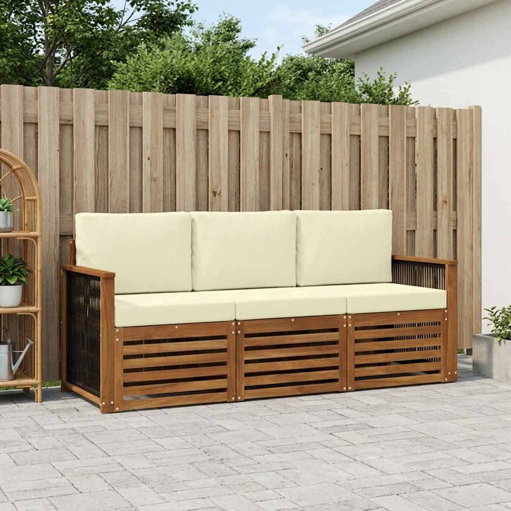 Sofa-Sets met kussen 3 pcs Massief Acaciahout is nu te koop bij PeponiXL, paradijselijk wonen!