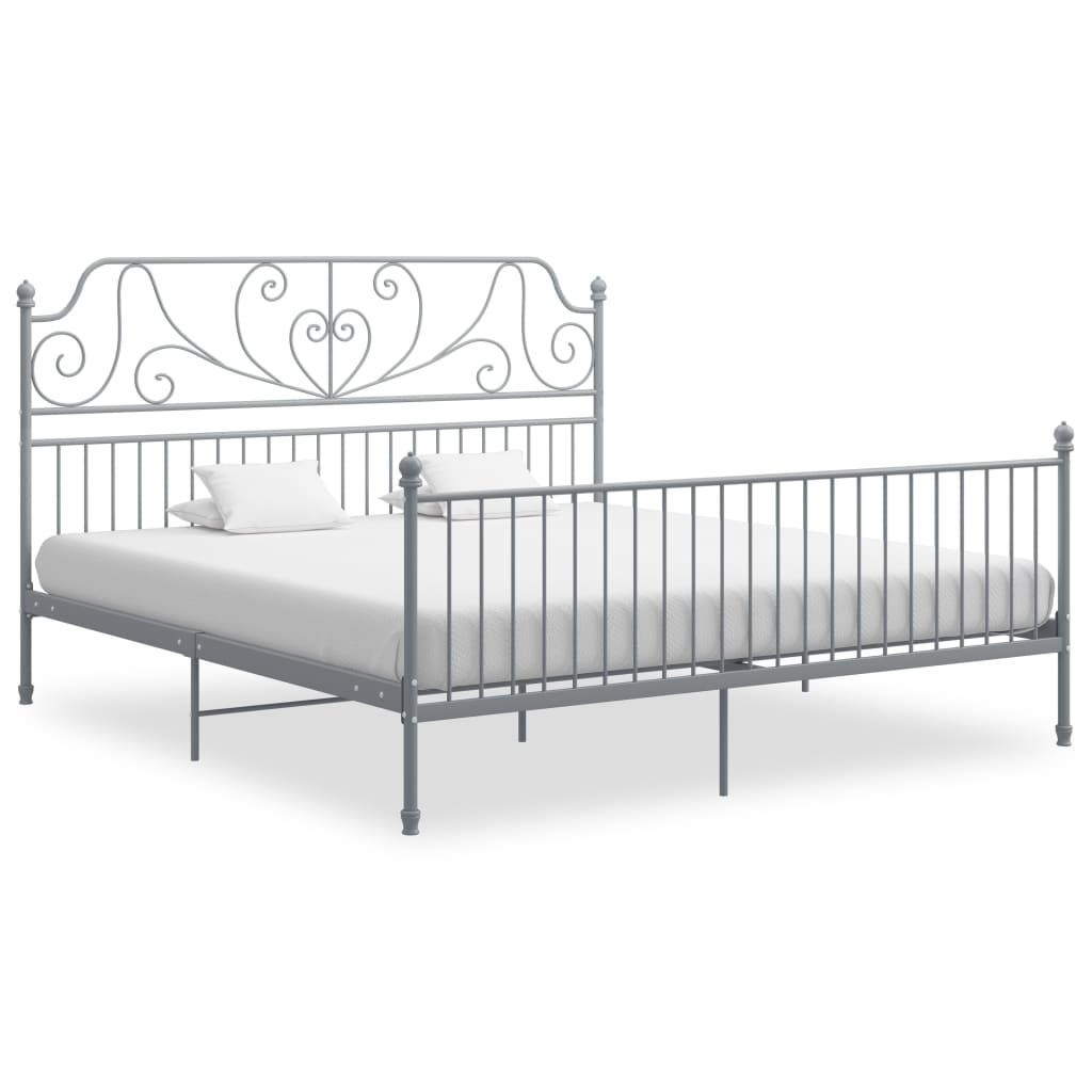 Bedframe metaal grijs 180x200 cm is nu te koop bij PeponiXL, paradijselijk wonen!