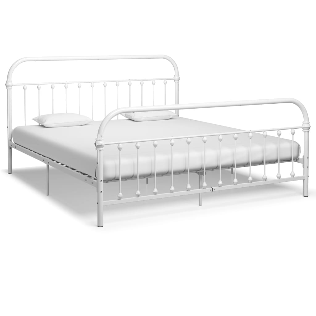 Bedframe metaal wit 180x200 cm is nu te koop bij PeponiXL, paradijselijk wonen!