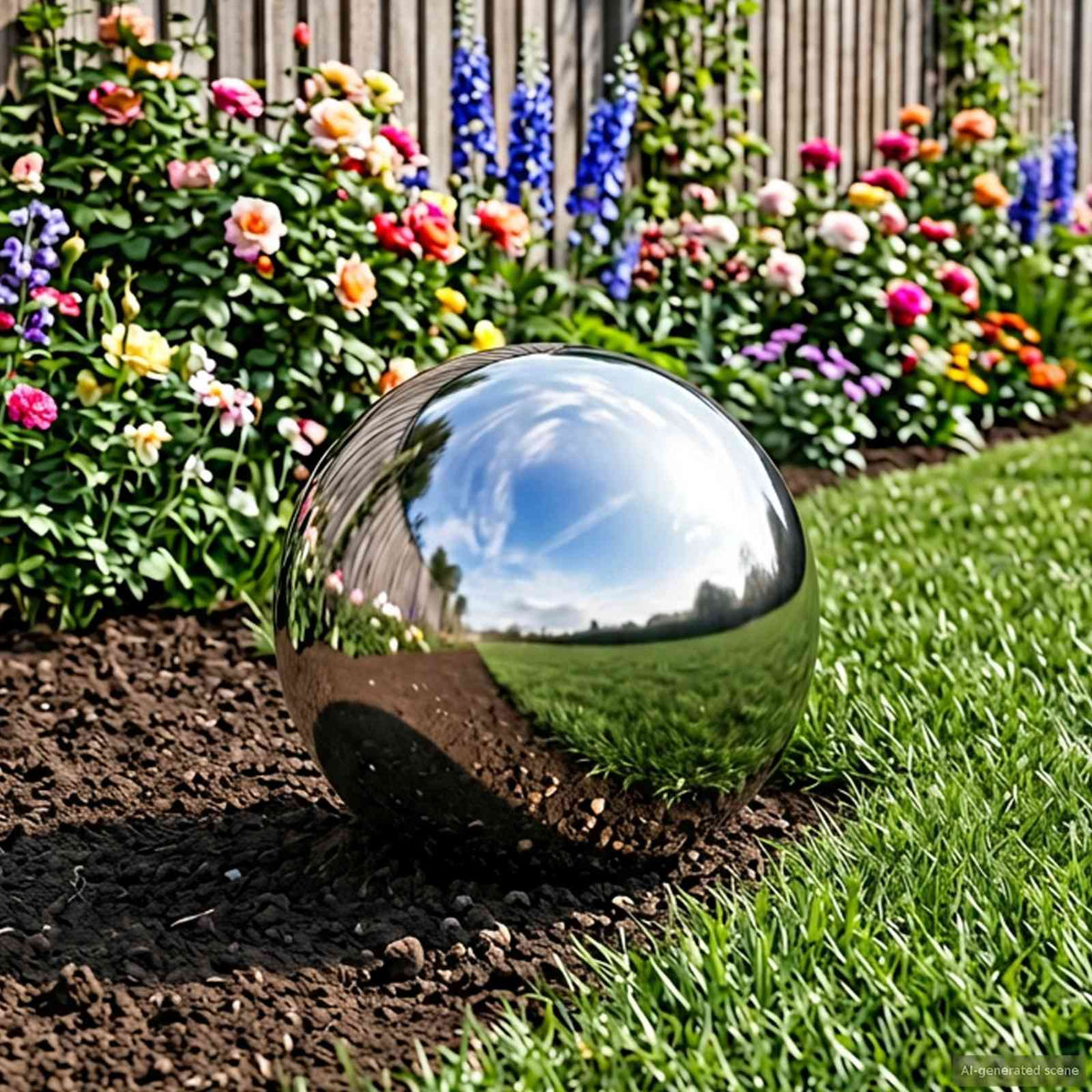 Spiegelbol Ø 20 cm zilver RVS 201 is nu te koop bij PeponiXL, paradijselijk wonen!