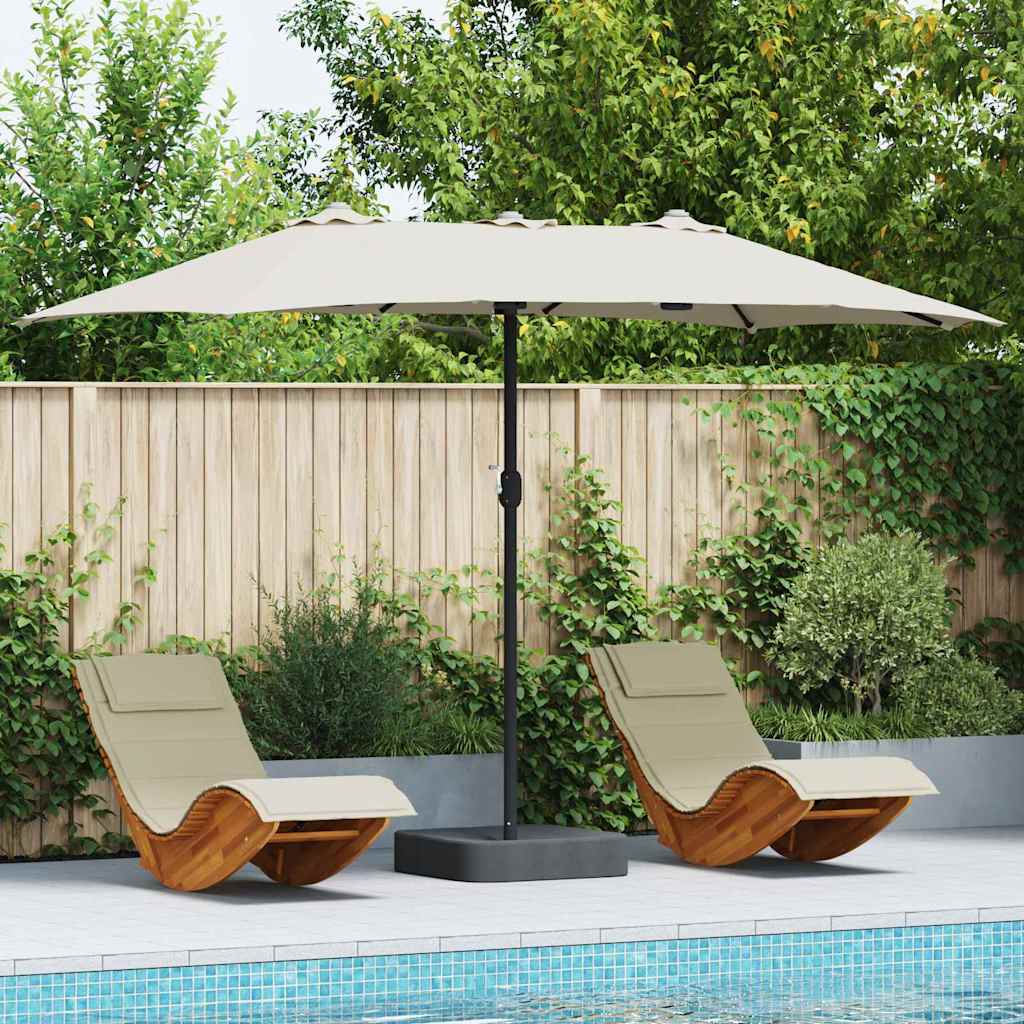 Tuinparasol Zand 385 x 209 x 244 cm Polyester en staal is nu te koop bij PeponiXL, paradijselijk wonen!