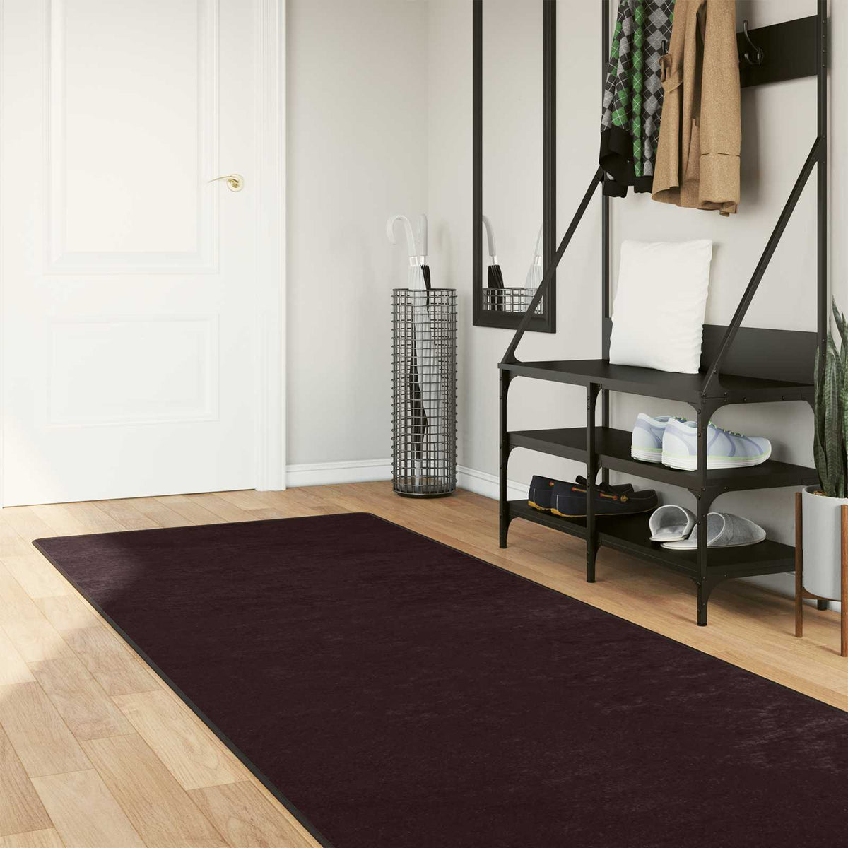 Vloerkleedloper MARSA Antraciet 100 x 250 cm Polyester en PVC is nu te koop bij PeponiXL, paradijselijk wonen!