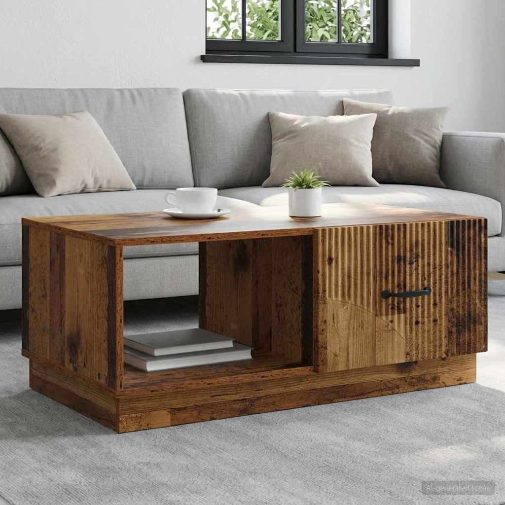 Salontafel Oud hout 90 x 50 x 37 cm Bewerkt hout is nu te koop bij PeponiXL, paradijselijk wonen!