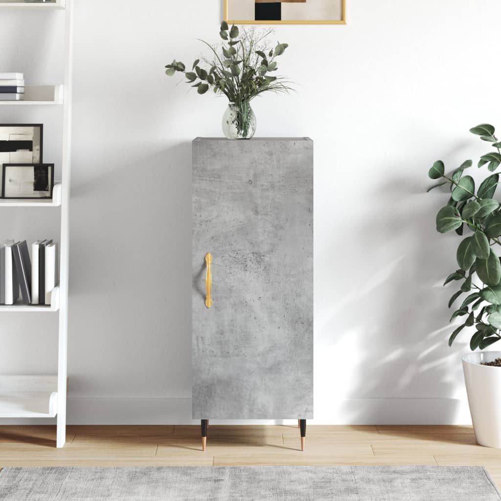 Dressoir 34,5x34x90 cm bewerkt hout betongrijs is nu te koop bij PeponiXL, paradijselijk wonen!